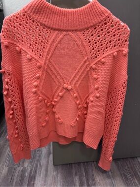 Rock & Roll Cowgirl Coral Knit
Turtleneck Sweater